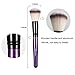 Makeup Brushes Set With Travel Bag, Purple 12 PCS Prime Professional Cosmetics Foundation Powder Brow Fan Eyeshadow Highlighter Primer Blush Concealer Face Make Up Brush With Pouch Carrying Case Kit