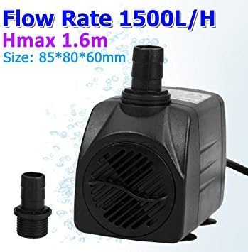 SUBMERSIBLE WATER PUMP AQUARIUM FISH TANK SUMP PUMPS POND FEATURE WATERFALL PUMP (1500LPH)