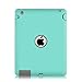 BENTOBEN Compatible with iPad 2 Case,iPad 3 Case,iPad 4 Case, Heavy Duty Shock-Absorption/High Impact Resistant Hybrid Three Layer Armor Full Body Protective Cover for iPad 2/3/4 Retina (Cyan&Grey)