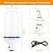 LED Flame Bulb, KKTICK Rechargeable Flame Light Bulb Battery Operated and USB Powered with 3 Modes and Upside Down Feature for Christmas Fireplace Decoration and Tent Lighting