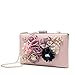 CARIEDO Flower Clutch Purse Evening Clutch Bag for Women Wedding Evening Hangbag with Pearl Beaded for Prom Cocktail Party(Pink)