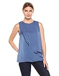 Lark & Ro Women's Sleeveless Cascade Tank, Azure, Extra Large