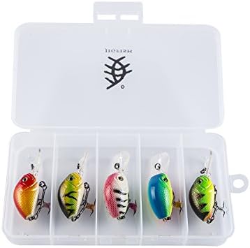5Pcs Fishing Lures Baits Tackle,BASS Fishing Lures Crankbaits Topwater Lures kit with 1 Tackle Boxes by JIGFISH