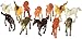 Fun Express Vinyl Plastic Horses Toy - 12 Pieces