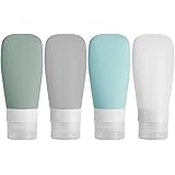 Silicone Travel Bottles, Vonpri Leak Proof Squeezable Refillable Travel Accessories Toiletries Containers Travel Size Cosmeti