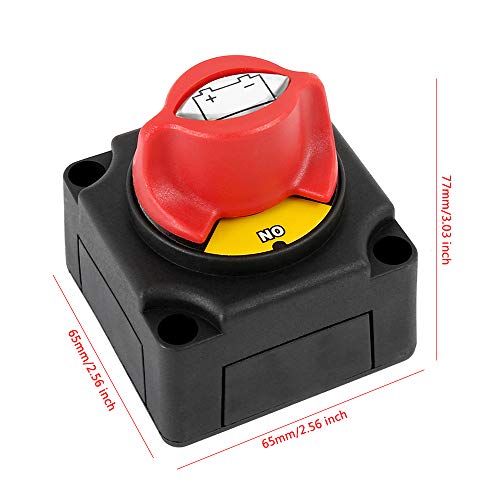 WarmCare 12/24V Battery Switch Master Isolator Cut On/Off Disconnect Switch for RV Battery Marine Boat Car Vehicle Waterproof