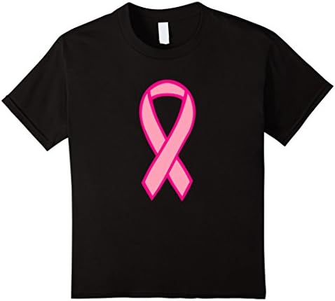 Kids Breast Cancer Awareness Ribbon T-Shirt 10 Black