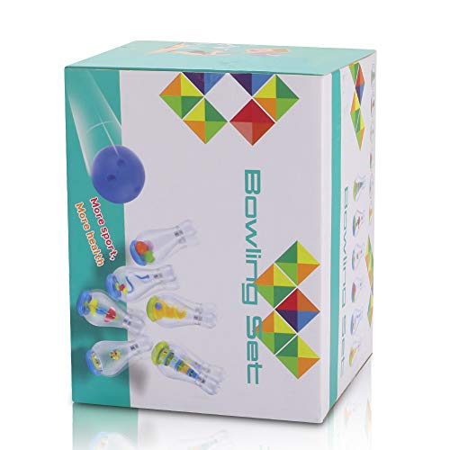 Bowling Set for Kids, Bowling Games with 6 Pins and 1 Ball Bowling Sports Early Development Toy Gifts for Toddlers Children Boys Girls Indoor Outdoor Lawn
