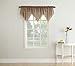No. 918 Erica Crushed Voile Ascot Beaded Sheer Rod Pocket Curtain Valance