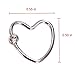 Coolrunner Stainless Steel Unique Little Rhinestone Heart Cartilage Earring 1 Pairs (siliver)