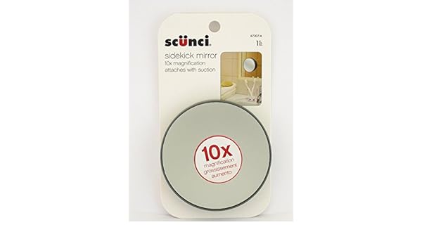 Amazon.com : Scunci 10x Sidekick Suction Cup Cosmetic Mirror : Personal Makeup Mirrors : Beauty