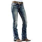 PEIHOT Women Bootcut Jeans 90s Mid Rise Straight Leg Stretchy Boot Cut Denim Pants Trendy