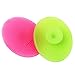 S&T INC. Lil' Scrubbies Facial Cleansing Brush and Deep Pore Cleanser for All Skin Types, Pink/Lime, 2 Count (Pack of 1)