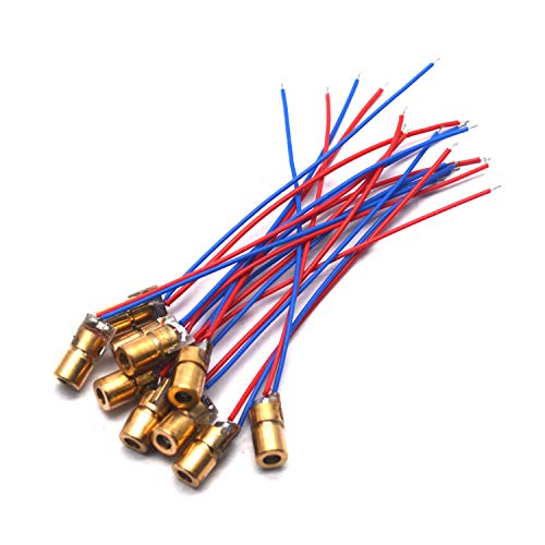 Tulead 10PCS Laser Diode 0.2" Diameter Mini Laser Module 650nm 5mw 5v For Laser Toys, Various Levels, Grounding Instruments