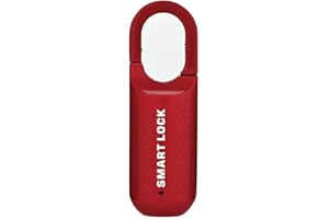 Smart Fingerprint Padlock – Keyless Biometric Lock for Lockers & More red