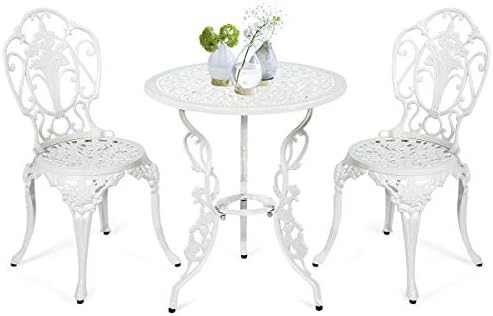 Giantex 3 Piece Bistro Set Cast Tulip De Buy Online In Costa Rica At Desertcart