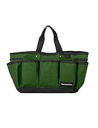 Housolution Bolsa de jardinería de lujo, bolsa de almacenamiento de herramientas de jardín y organizador de hogar con bolsillos, resistente al desgaste y reutilizable