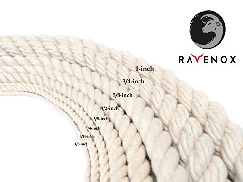 image for FMS Ravenox Natural Twisted Cotton Rope | (Natural White)(1 Inch x 25 