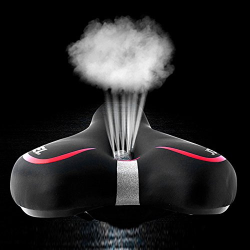 WarmCare Gel Bike Saddle Mountain Bike Seat Breathable Comfortable Professional Bicycle Seat Pad with Central Relief Zone and Ergonomics Design Fit for Road Outdoor Indoor - Thumbnail 5
