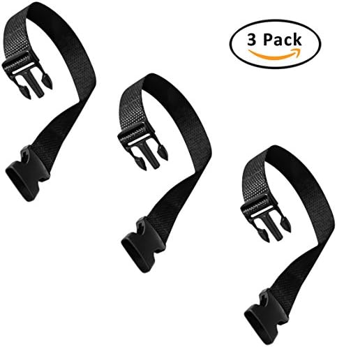 Fancy Mobility Strap Extender for Backseat Car Organizer (13 Inches, Black) (3 pack)