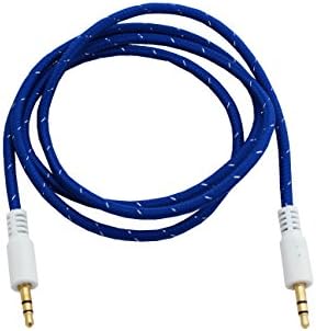 Classic Auxiliary Audio Cable 3.5mm (3 Feet) - For Smart Phones, Headphones, Car Stereo, Home Audio, etc. (Male to Male) (Blue)
