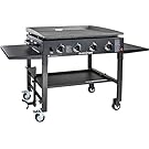 Blackstone 36 inch Outdoor Flat Top Gas Grill Griddle Station - 4-burner - Propane Fueled - Restaurant Grade - Professional Quality