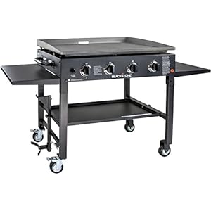 Blackstone 36 Inch Gas Griddle Cooking Station 4 Burner Flat Top Gas Grill Propane Fuelled Restaurant Grade Professional…