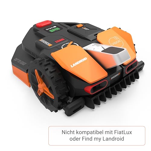 WORX Landroid Vision S250 WR202E - Mähroboter ohne Begrenzungskabel für Gärten bis 250m², AI Rasenmäher Roboter (WLAN & Bluetooth, aktive Hindernisvermeidung mit KI-Technologie, Igelschutz) 10