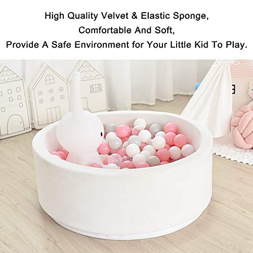 Triclicks Deluxe Kids Ball Pit Kiddie Balls Pool Soft Baby Playpen Indoor Outdoor - Ideal Gift Play Toy for Children Toddler Boys Girls (White)