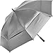 Coolibar UPF 50+ 62 Inch Tournament Golf Umbrella - Sun Protective (One Size- Silver)