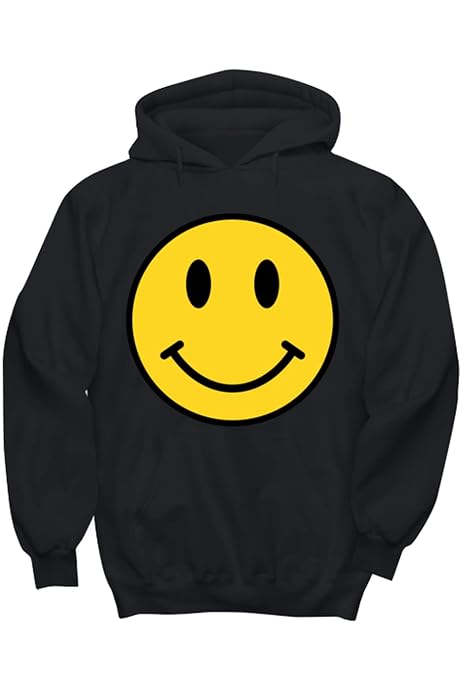 Happy Smiley Face Emoji Retro 80s 90s Plus Size Women Men Hoodie Purple at  Amazon Women's Clothing store