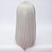 netgo Long Straight Silver White Anime Cosplay Wigs for Women Halloween Costume Wigs Heat Resistant 20
