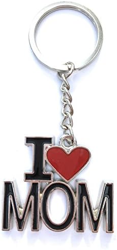 Fizzy Button Gifts"I Love Mom" Enamelled Metal Keyring Bag Handbag Charm