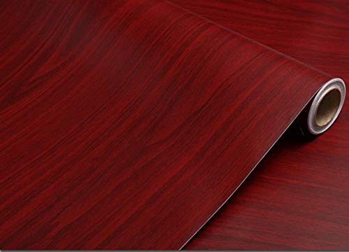Red Maple Wood Grain Furniture Stickers PVC Self Adhesive Wallpaper Cabinets Gloss Film Vinyl Counter Top Decal 15.6''x79''
