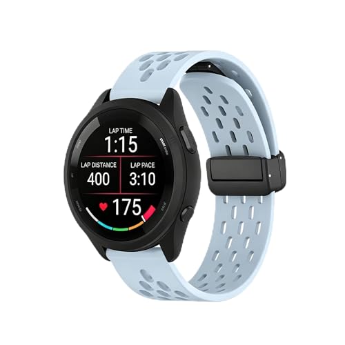 MELEJIA 22MM Silicone Strap Compatible with Garmin Forerunner 570 47mm/Forerunner 970/Venu 4 45mm/Venu 3/Venu 2, 22MM Silicone Replacement Bracelets, Adjustable Magnetic Closure Strap
