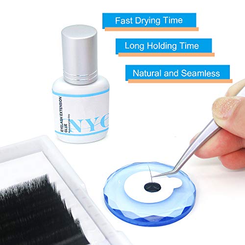 Eyelash Extension Glue Professional Extra Strong Grade Eyelashes Black Adhesive 1-2 Seconds Drying Time for 45-60 Days 7ml