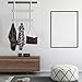 MILIJIA Coat Rack, Over the Door Hanger with Mesh Basket, Detachable Storage Shelf for Towels, Hats, Handbags, Coats (White-2 Baskets)