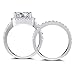 Mars wings 925 Sterling Silver CZ Diamond Engagement Wedding Ring Sets Fairy Noble for Women Girls 2PC.