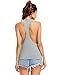 SweatyRocks Women's Sleeveless Flowy Loose Fit Racerback Yoga Workout Tank Top Grey M