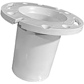 BruCo Adjustable 3" X 4" Closet Flange - PVC (White)