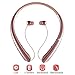 Bluetooth Neckband Retractable Headphones, Wireless Earbuds Stereo Headset Hand-free Sports In-ear Noise Cancelling Earphone with Mic for iPhone 8/7/6 an/d Other Bluetooth Devices by Ashipher