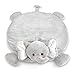 Bearington Baby Lil’ Spout Tummy Time Mat, 30 x 30 Inch Elephant Plush Stuffed Animal Blanket, Baby Elephant Nursery Décor