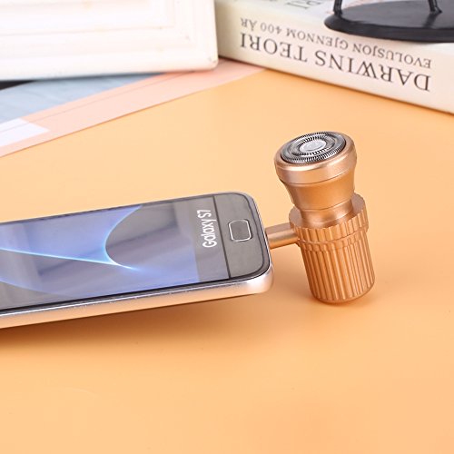 Hanbaili Mobile Phone Razor Portable Man, USB Electric Beard Trimmer, Mini Shaver Micro USB Android Power Supply