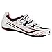Venzo Bicycle Men's or Women's Road Cycling Riding Shoes - 3 Straps- Compatible with Peloton for Shimano SPD & Look ARC Delta - Perfect for Indoor Indoor Road Racing Bikes White 46