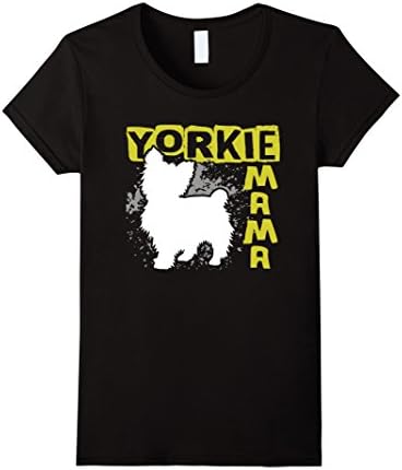 Womens Yorkie T shirts - Yorkie Mama Shirt Large Black