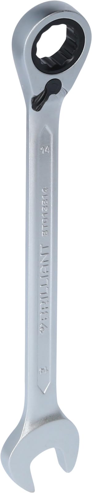 BRILLIANT TOOLS BT013814 Ratchet Ring Spanner 14mm [Powered by KS Tools]