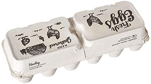 Half Dozen Egg Cartons- 6 Full Dozen Size Can Split to 12 Half Dozen Size Cartons- Securely Holds 6 or 12 Extra Large Eggs