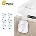 6-Pack Baby Safety Locks | Child Proof Cabinets, Drawers, Appliances, Toilet Seat, Fridge and Oven | Tools Not Required | 3M Adhesive with Adjustable Strap and Latch System (White)thumb 1