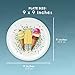 BLUE PANDA Paper Plates for Ice Cream Party Supplies for Birthdays (9 In, 80 Count)