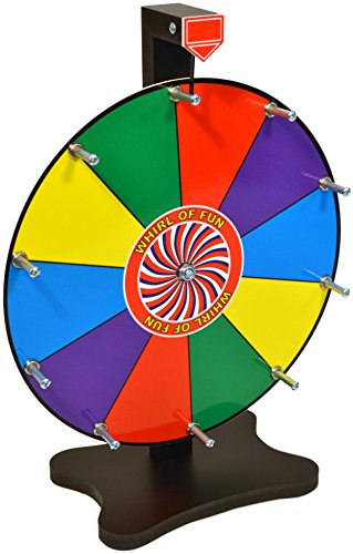 image for Moon Glow Sports 12 inch Prize Wheel-Tabletop Color Spinning Wheel wit